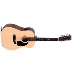 Sigma DM12E+ Solid Sitka Spruce Top 12-String Acoustic-Electric Guitar - Natural
