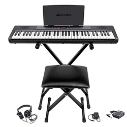 Alesis HARMONY61MK4XUS 61-Key Portable Keyboard Bundle With/ Bench, Stand, Headphones And Sustain Pedal