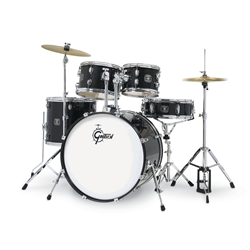 Gretsch RGE625BM Renegade Series 5-Piece Complete Drum Set with Hardware and Cymbals - Black Mist
