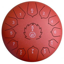 Ecko TD12/13N/RD Tongue Drum 12" - 13 Notes - Red