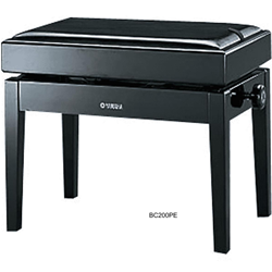 Yamaha BC200PE @ Clavinova Adjustable Piano Bench - Polished Ebony
