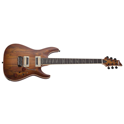 Schecter 3338-SHC C-1 Series Exotic Spalted Maple Electric Guitar - Satin Natural Vintage Burst