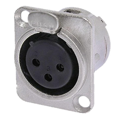 Bandstand XLRF-WALL-IN Locking XLR Female Connector For D-Cut Opening