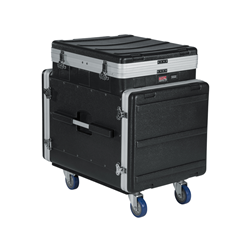 Gator GRC12X10-PU 12x10 PU ATA Wood PE Pop-Up Console 12RU Top 10RU Side Combo Rack Case