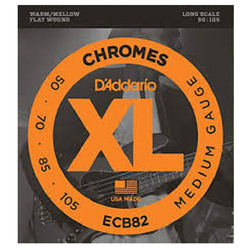 D'Addario ECB82 Chromes Flat Wound Bass LONG SCALE 50-105