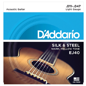 D'Addario EJ40 Silk & Steel 6-String Silverplated Wound