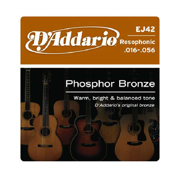 D'Addario EJ42 Phosphor Bronze 16-56 Medium 6 Resphonic Guitar Strings