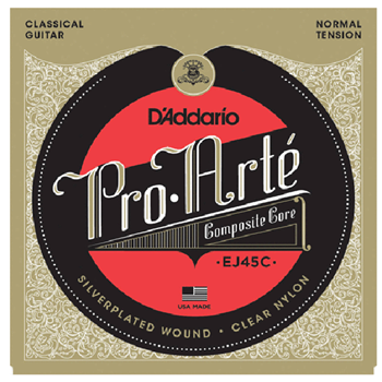 D'Addario EJ45C Pro Arte Composite 28-44 Silver Nylon Normal 6 Classical Guitar Strings
