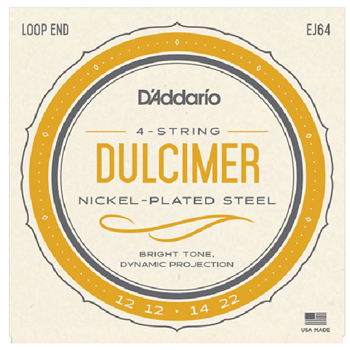 D'Addario EJ64 Loop End Nickel 12-22  Dulcimer 4 Strings