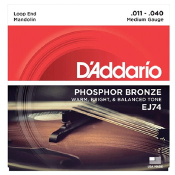 D'Addario EJ74 Mandolin Phosphor Bronze Medium 11-40
