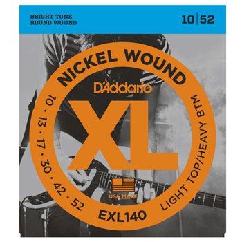 D'Addario EXL140 Nickel Wound Light Top Heavy Bottom 10-52