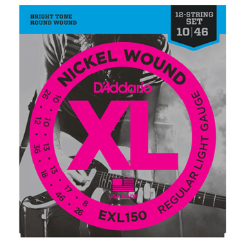 D'Addario EXL150 Nickel Wound 10-46 Super Light 12 Electric Guitar Strings
