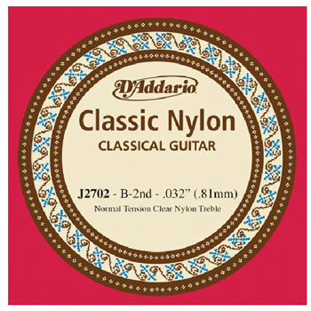 D'Addario J2702 B 2nd Clear Nylon Classic String
