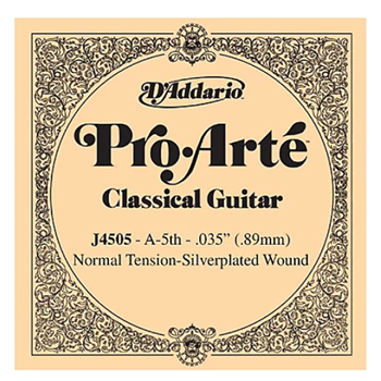 D'Addario J4505 A-5th String, Silverplated Wound, Normal