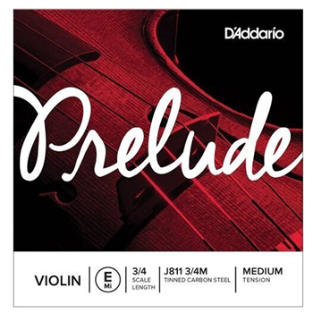 D'Addario J811 34M Prelude Steel Violin E 3/4 Size String