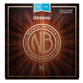D'Addario NB1252BT Light Gauge Balanced Tension Nickel Bronze Guitar Strings