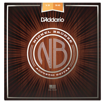D'Addario NB1256 Nickel Bronze Lt.Top/med Bottom Acoustic 12-56