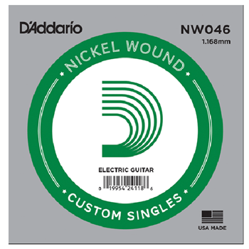 D'Addario NW046 .046 Nickel Wound Electric Guitar String Single
