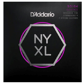 D'Addario NYXL09564SB New York XL 7-String Set 9.5-64 For Strandberg Guitars