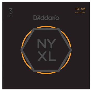 D'Addario NYXL1046 NYXL Electric Guitar Set Reg Light 10-46