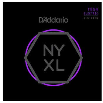 D'Addario NYXL1164 7-String Nickel Wound Electric Guitar Strings - 11-64