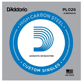 D'Addario PL026 .026 Plain Single String