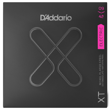 D'Addario XTE0942 XT Electric Nickel Plated Steel Electric Guitar Strings, Super Light, 09-42