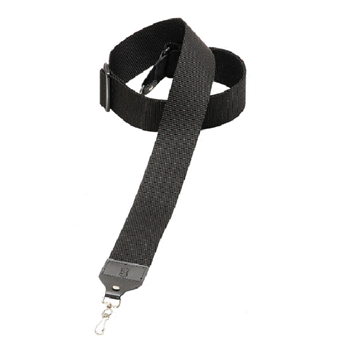 Levys M10-BLK 2" soft-hand polypropylene banjo strap with metal truss-rod clips and tri-glide adjustment. Adjustab