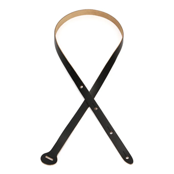 Levys M19-BLK 3/4" chrome-tan leather mandolin strap. Adjustable to 42".