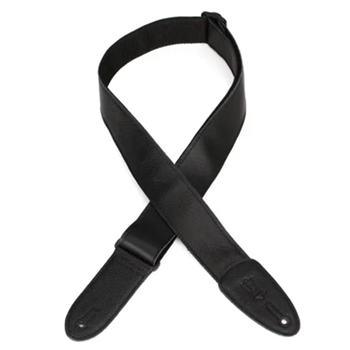 Levys M7GP-BLK 2" garment leather guitar strap with easy-slide polypropylene backing and tri-glide adjustment. Adju