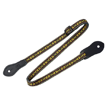 Levys MJ19UKE-002 1/2" jacquard weave mandolin/ukulele strap with dual leather strap pin ends. Adjustable to 50".