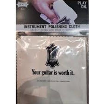 Levys MM2-L Microfiber polyester guitar polishing cloth with full color dealer logo optional.