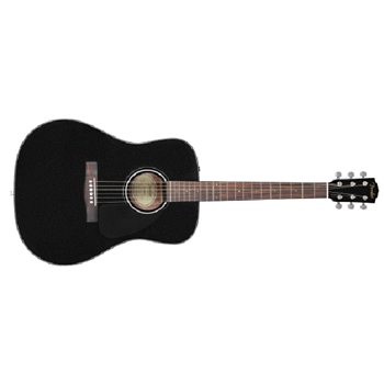 Fender 0970110206 CD-60 Dreadnought V3 Acoustic Guitar - Black w/ Hardshell Case