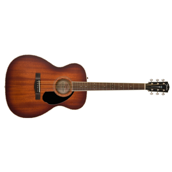 Fender 0970350337 PO-220E Orchestra Mahogany Paramount Acoustic-Electric Guitar - Aged Cognac Burst w/ Hardshell Case