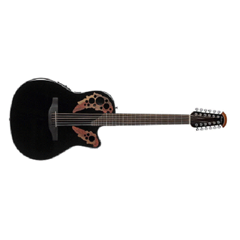 Ovation CE4412-5 Celebrity Elite 12 String Acoustic-Electric Guitar - Black