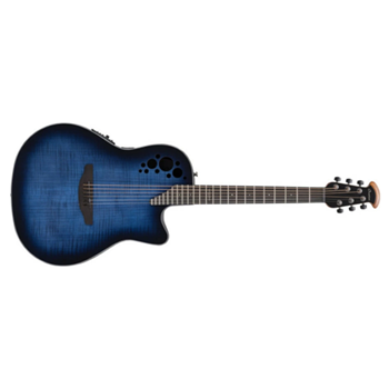 Ovation CE44P-BLFL-G Celebrity Elite Plus Acoustic / Electric Guitar - Blue Flame