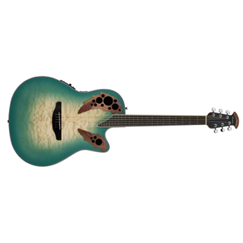 Ovation CE44X-9B Celebrity Elite Exotic Mid Cutaway  Acoustic-Electric Guitar - Mint Green Natural Burst