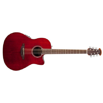 Ovation CS24-RR Celebrity Standard Mid Depth Acoustic/electric Guitar - Ruby Red