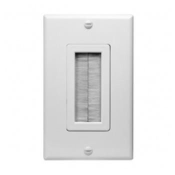 Synconnect SC-224 Single Gang Brush Plate-Wht