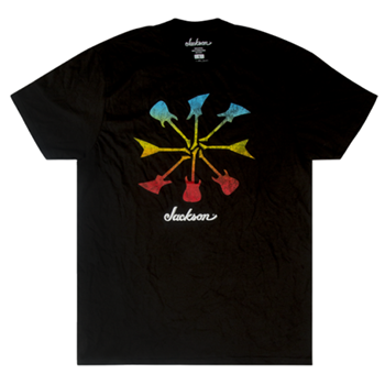 Jackson 2999435406 Guitar Shapes T-Shirt - Black, Small