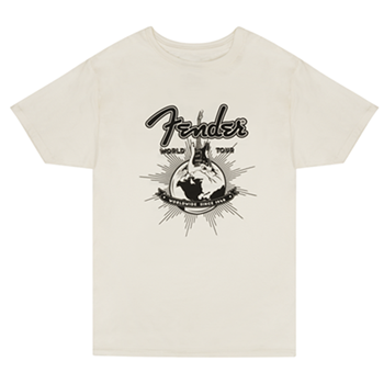 Fender 9192822406 World Tour - T-Shirt - Vintage White - M