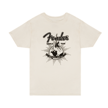 Fender 9192822506 World Tour - T-Shirt - Vintage White - Lrg