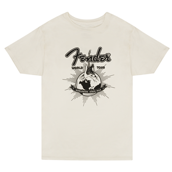 Fender 9192822606 World Tour - T-Shirt - Vintage White - XL