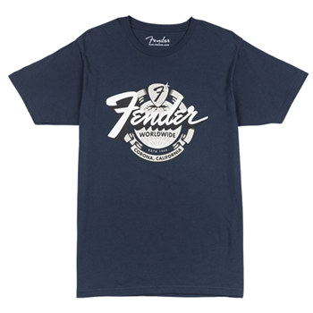 Fender 9193822406 World Wide - T-Shirt - Vintage Navy - M