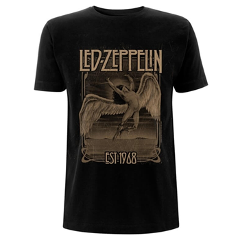 Promuco Percussion POSLZT3M Led Zeppelin Faded Falling Black T-Shirt Small