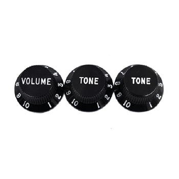 Fender 0991365000 Vol & Tone Knobs - Black. - Strat Style