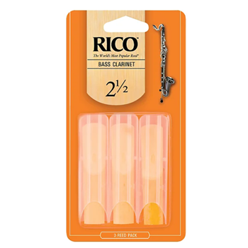 Rico REA0325 Bass Clarinet 3 Pack 2 1/2