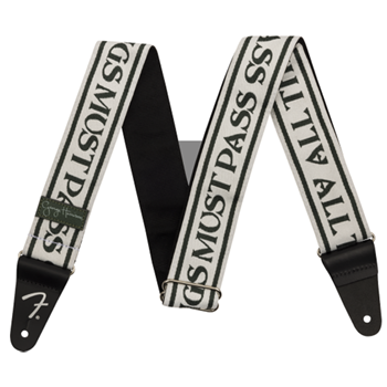 Fender 0990639046 2" George Harrison All Things Must Pass Logo Strap - White & Black