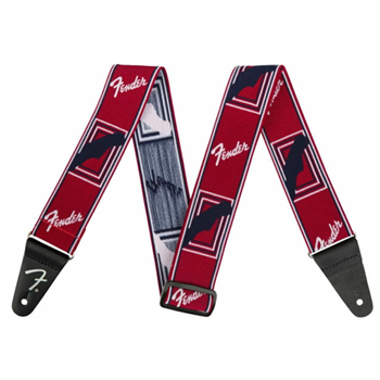 Fender 0990686009 2" Weighless Monogrammed Strap - Red/white/black
