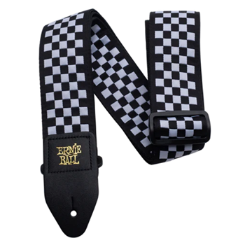 Ernie Ball 4149EB Black & White Checkered Premium Strap